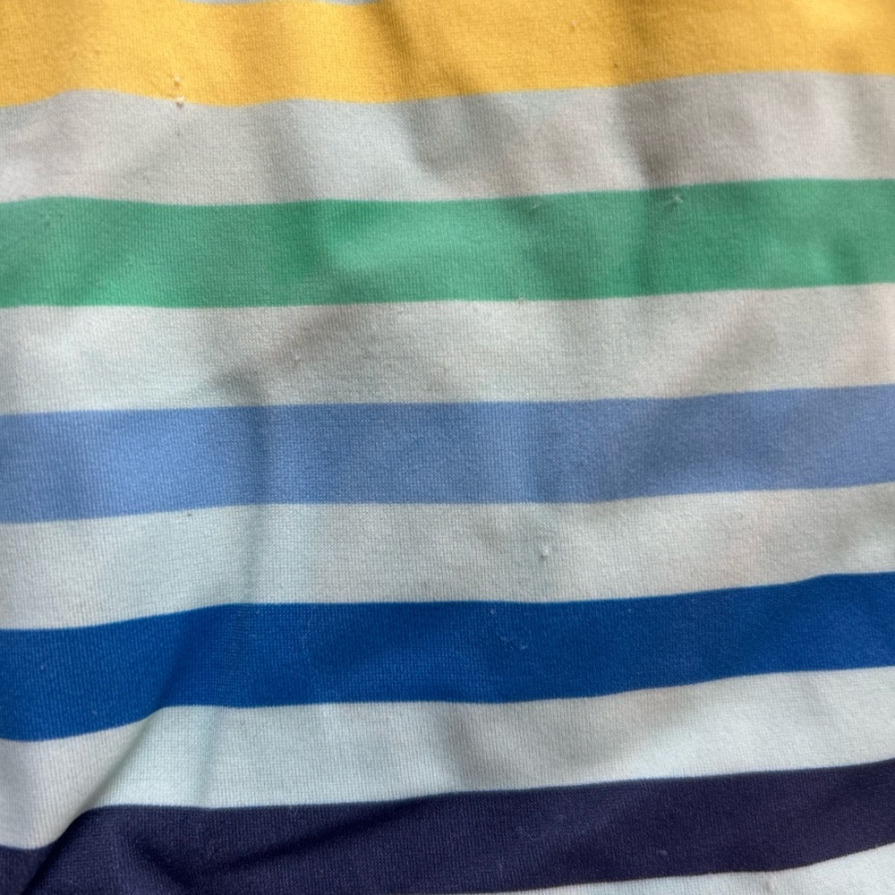 Primary Rainbow Striped Kids Rashguard Swimsuit - Size 12-18 months - Picture 5 of 5